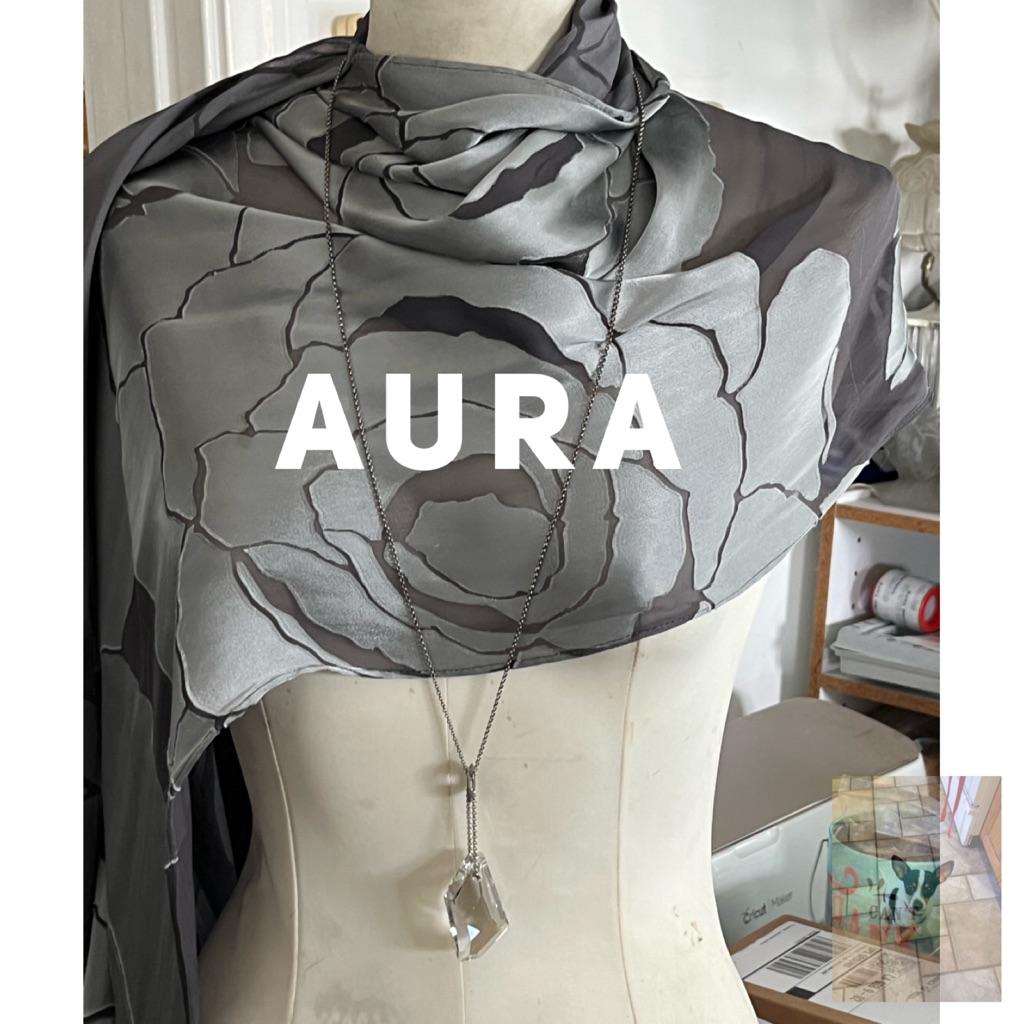 Aura Very Long Glass Pendant Necklace